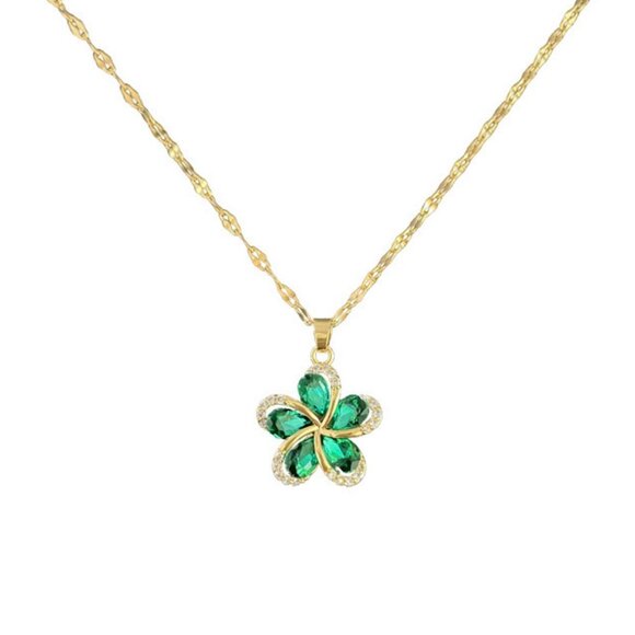 Flower Shaped Pendant Necklace - Picture 2 of 4